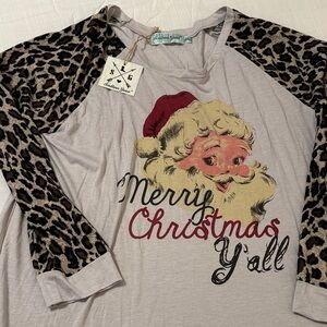 Southern Grace Gray Casual Top